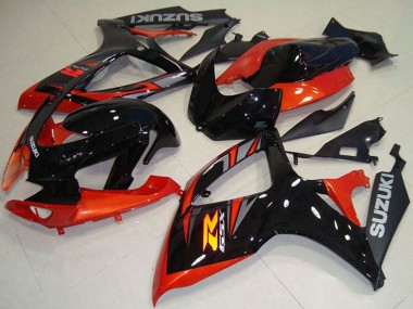 2006-2007 Suzuki GSXR 750 Motorcycle Fairing - Orange Glossy Black Australia for Sale