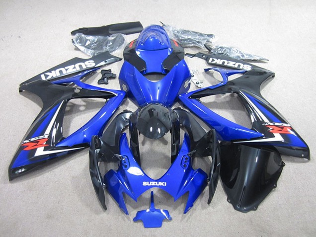 2006-2007 Suzuki GSXR 750 Motorcycle Fairings - Blue Glossy Black Australia for Sale