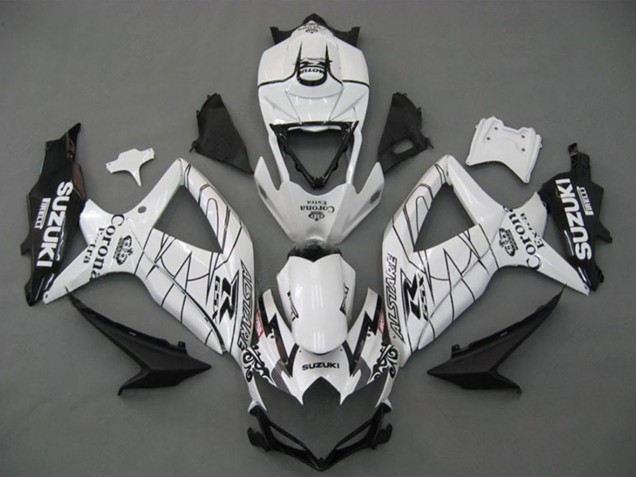 2008-2010 Suzuki GSXR 750 Motorcycle Fairings - White Black Corona Extra Alstare Australia for Sale