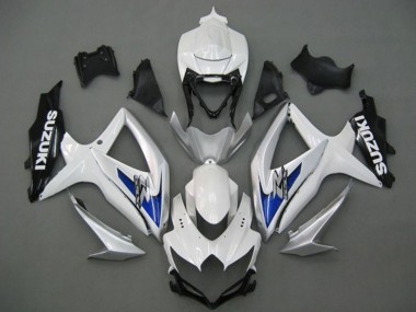 2008-2010 Suzuki GSXR 750 Motorcycle Fairings - White Silver Blue Black Australia for Sale