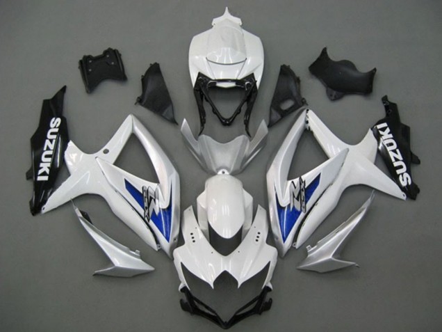 2008-2010 Suzuki GSXR 750 Motorcycle Fairings - White Silver Blue Black Australia for Sale