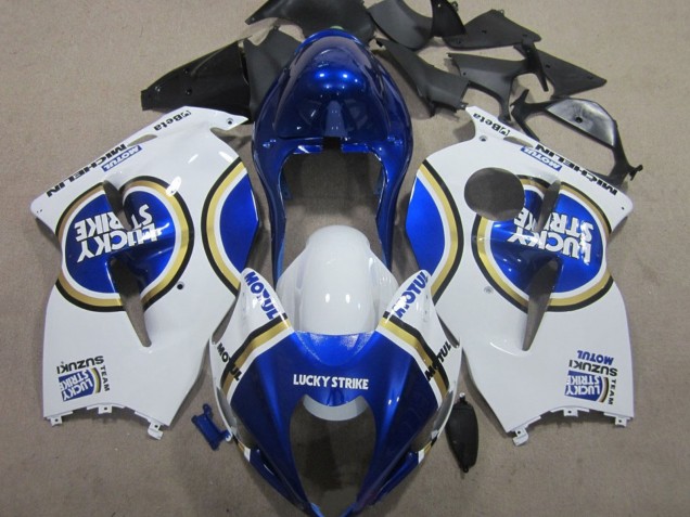 1996-2007 Suzuki GSXR 1300 Hayabusa Motorcycle Fairings - White Blue Motul Lucky Strike Australia for Sale