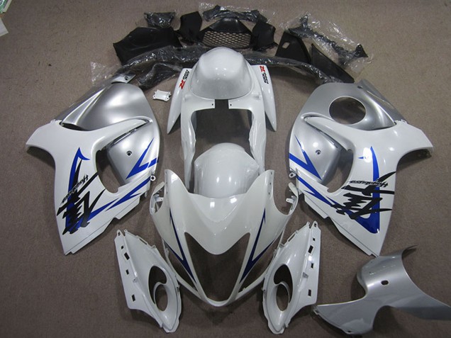 2008-2020 Suzuki GSXR 1300 Hayabusa Motorcycle Fairing - White Blue Australia for Sale