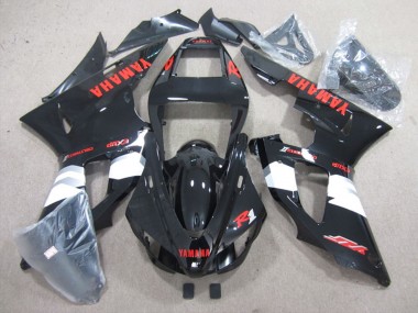 1998-1999 Yamaha YZF R1 Motorcycle Fairings - Glossy Black White Red Decals Australia for Sale