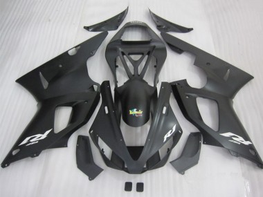 2000-2001 Yamaha YZF R1 Motorcycle Fairings - Matte Black White Decal Australia for Sale
