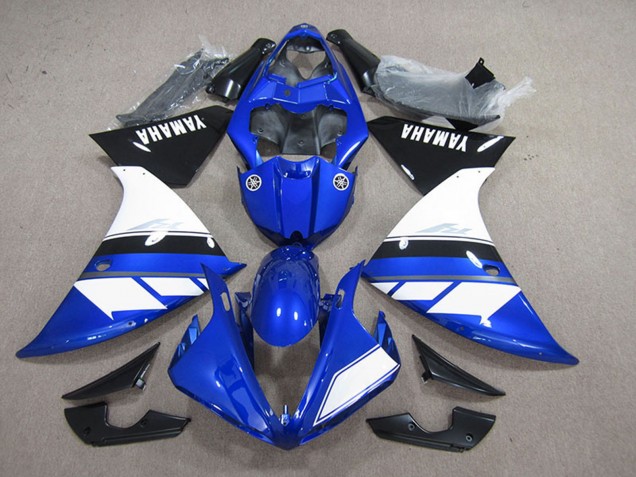 2012-2014 Yamaha YZF R1 Motorcycle Fairing - Blue White Glossy Black Australia for Sale