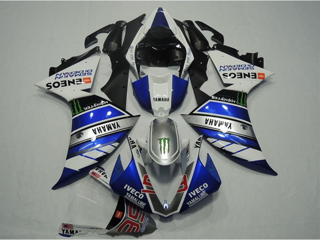 2012-2014 Yamaha YZF R1 Motorcycle Fairings - Blue Silver White Black Green Monster IVECO Yamalube ENEOS Semakin Didepan Australia for Sale