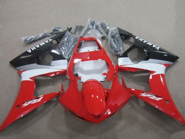 2003-2004 Yamaha YZF R6 Motorcycle Fairing Kits - Red White Glossy Black Australia for Sale